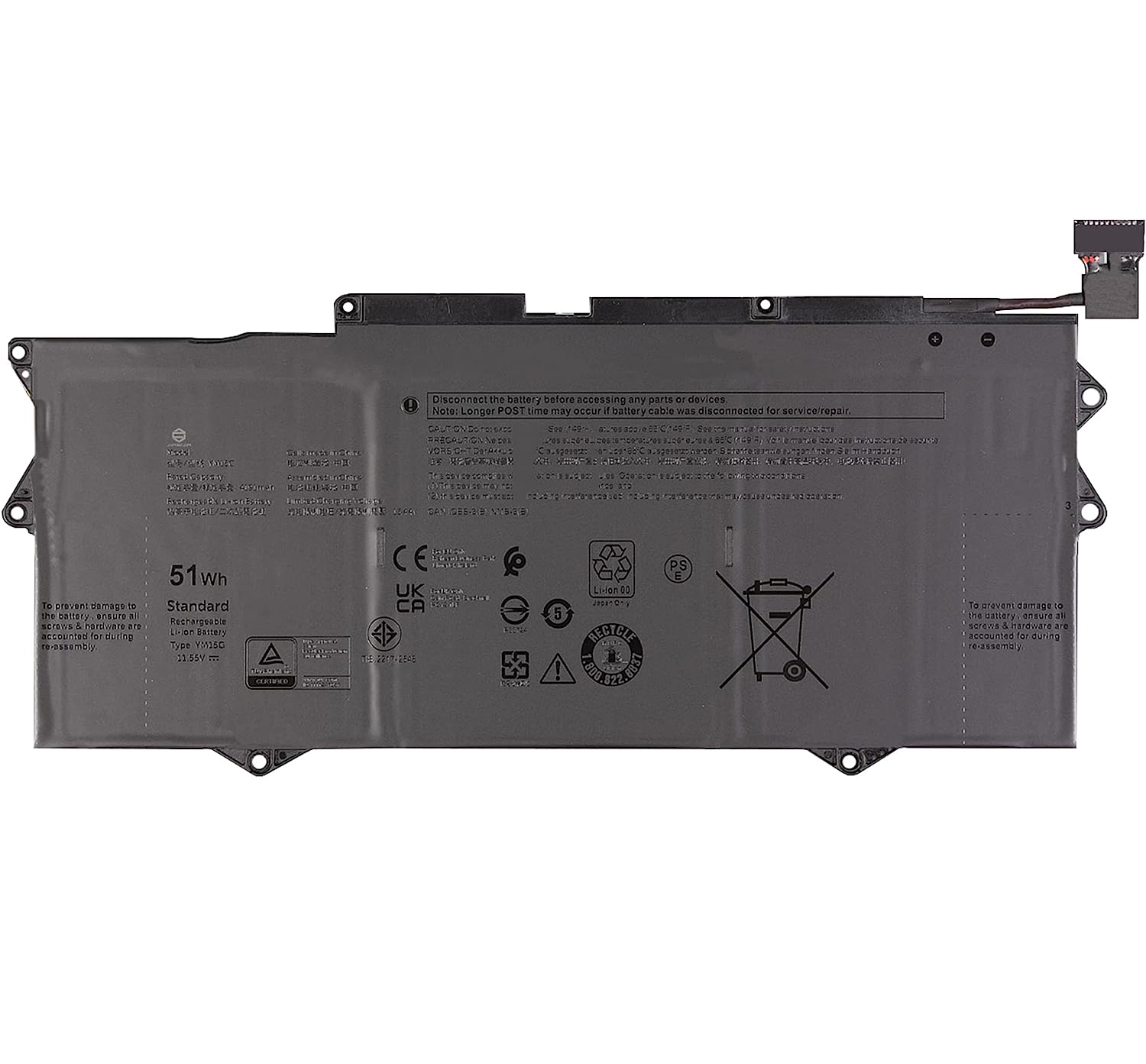 (image for) Dell W6D4H G9FHC Battery 4415mAh 51Wh