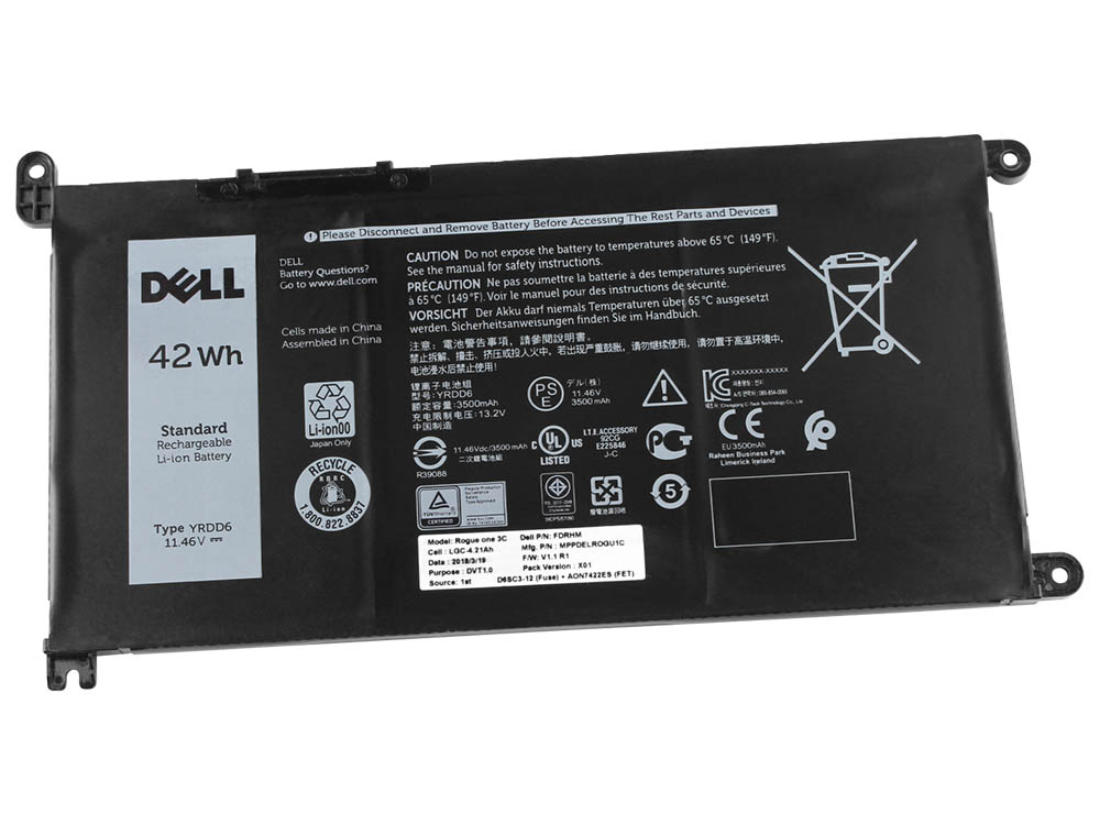 (image for) Original 3500mAh 42Wh Dell Latitude 3310 2-in-1 P118G001 Battery